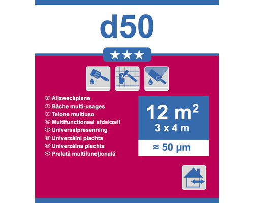 Prelată multifuncțională d50 cu o suprafață de 12 metri pătrați