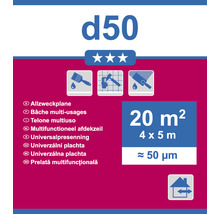 Prelată multifuncțională d50, 20 metri pătrați, 4 x 5 metri, aproximativ 50 micrometri