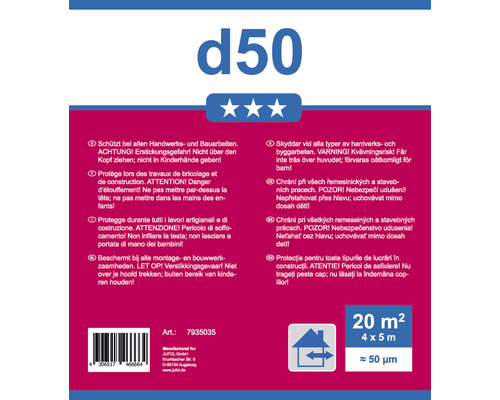 Jufol d50 husă de protecție pentru lucrări de construcții și artizanat