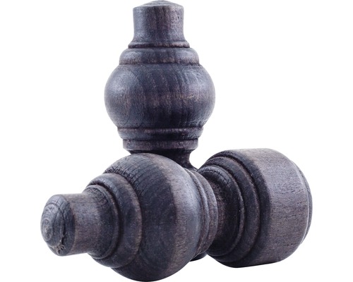 Două suporturi de perdea din lemn