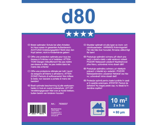 Jufol d80 husă de protecție pentru lucrări în interior și exterior
