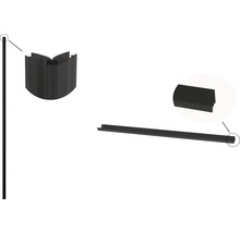 Set garnituri pentru ușă duș batantă Modena negru-thumb-0 Set garnituri pentru ușă duș batantă Modena negru-thumb-0