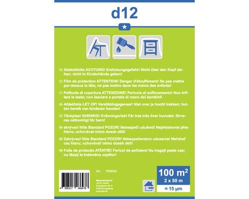 Folie de protecție cu avertismente privind pericolul de asfixiere