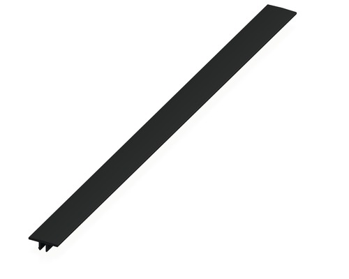 Capac pentru șină de perete Alfer Coaxis 1m 16mm, plastic negru