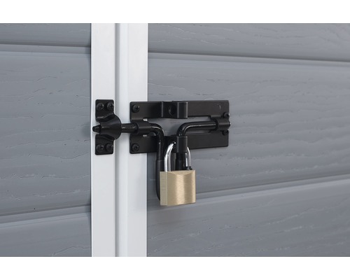 Zăvor cu lacăt pe o poartă de grădină