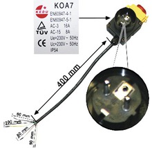 Accesoriu întrerupător de protecție a motorului Kedu KOA7 cu cablu de 400 mm