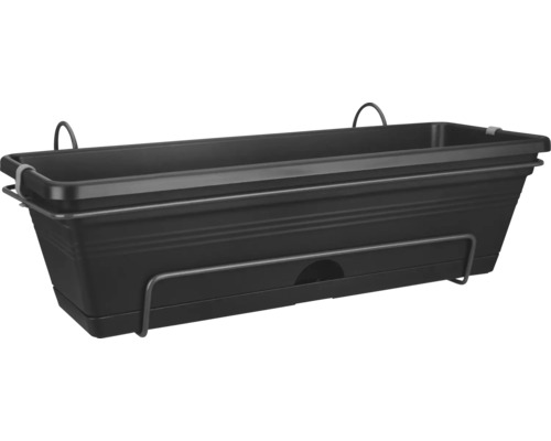 Jardinieră întunecată cu suport pentru balcon