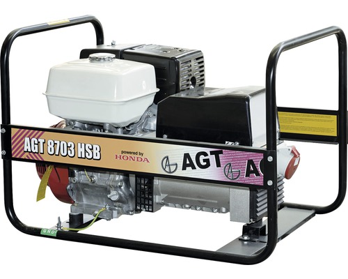 Generator curent pe benzină AGT 8703 HSB 4000W/230V & 6400W/400V, motor Honda 389cm³