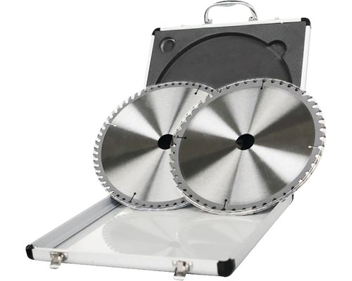 Set discuri fierăstrău circular Scheppach Ø315x2,8x30 mm 24 & 48 dinți, 2 piese Două pânze de ferăstrău circular într-o cutie metalică