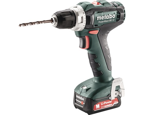 Mașină de găurit & înșurubat cu acumulator Metabo PowerMaxx BS 12 12V max. 40Nm, 2 acumulatori