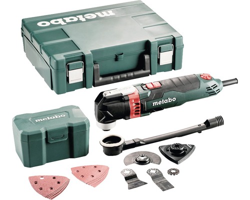 Unealtă multifuncțională Metabo cu accesorii și cutie de depozitare