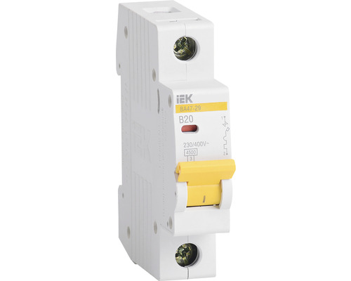 Disjunctor electric modular IEK 1P 20A 4,5kA, curbă B