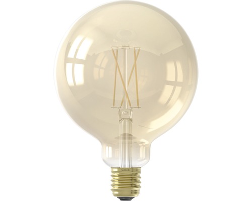 Bec vintage LED variabil Calex E27 7W, glob auriu G125, durată de viață 15.000 h, lumină caldă, conexiune WiFi, Tuya Smart Bec LED decorativ în formă de bilă cu filet Edison
