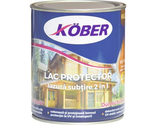 Lac protector Köber lazură subțire 2 în 1 teak 0,75 l