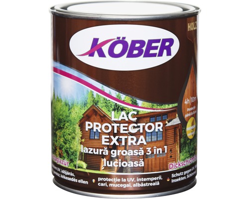 Lac protector extra Köber lazură groasă 3 în 1 wenge 0,75 l