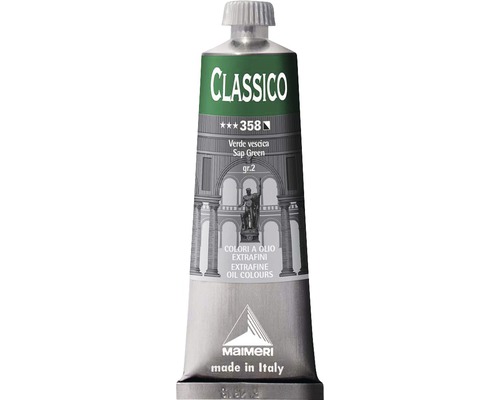 Culoare ulei Classico Maimeri 358 Sap Green 60 ml Tub de vopsea de ulei verde sap de la Maimeri Classico