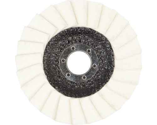 Disc lamelar pentru lustruit Wolfcraft Ø115x22,23 mm, din pâslă
