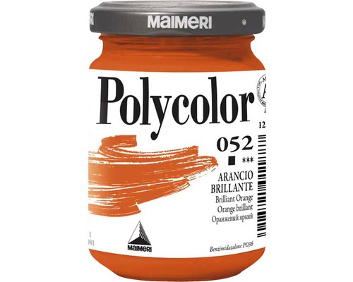 Culoare vinilică Polycolor 052 Brilliant Orange 140 ml Vopsea Maimeri Polycolor, nuanța 052