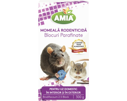 Momeală șoareci și șobolani blocuri parafinate Brody 300g-0