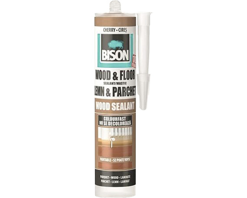 Mastic pentru lemn Bison Wood Sealant cireș 300 ml Sigilant pentru lemn și podele Bison, cireș, cu aplicator