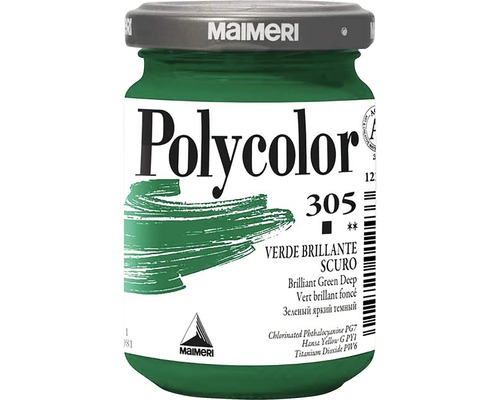Culoare vinilică Polycolor 305 Brilliant Green Deep 140 ml Recipient cu vopsea acrilică Polycolor verde briliant închis, de la Maimeri