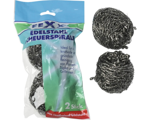 Burete de sârmă din oțel inoxidabil, pachet de două bucăți