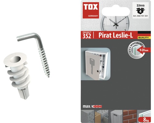 Dibluri TOX Project 352 Pirat Leslie-L cu cârlig cu șurub și ambalaj