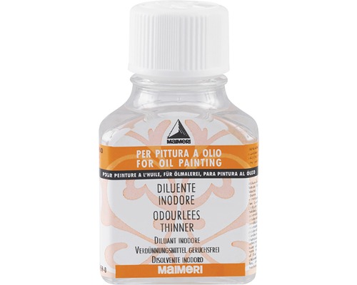 Diluant inodor Maimeri pentru culori de ulei 75 ml Sticlă diluant inodor pentru pictură în ulei