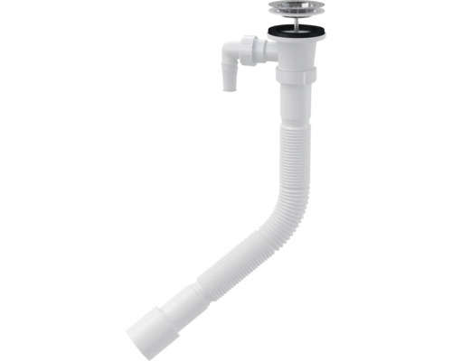 Racord flexibil 6/4"x40/50 mm cu ventil chiuvetă și legătură mașina de spălat Set de scurgere cu racord flexibil pentru furtun, pentru chiuvetă