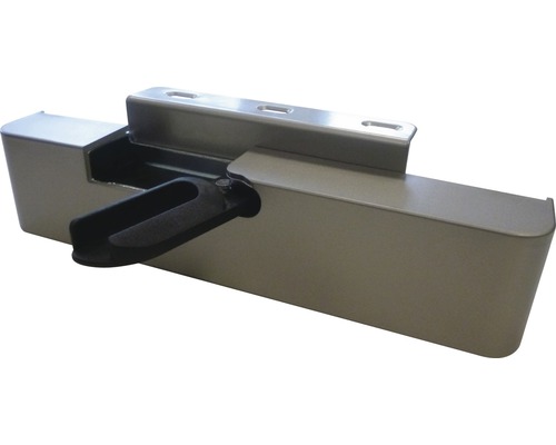 Extensie de masă gri din aluminiu cu mâner negru