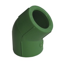 Cot din plastic verde 45 grade pentru instalații sanitare