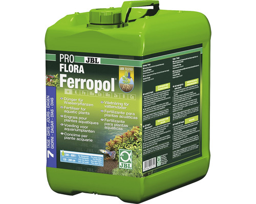 JBL ProFlora Ferropol îngrășământ lichid pentru plante acvatice într-un recipient verde