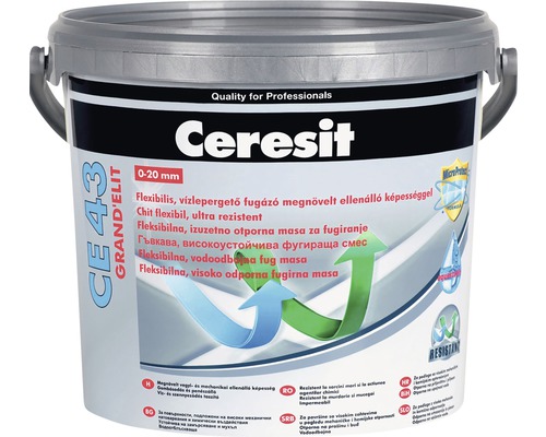 Chit pentru rosturi Ceresit CE 43 antracit 5 kg Ceresit CE 43 Grand Elit chit de rosturi în găleată