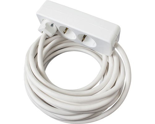Prelungitor electric Strohm 3 prize 10m 3500W alb, cablu 3x2,5 mm²