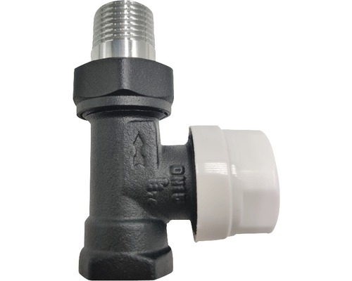 Racord de conectare radiator, formă de colț, cu filet