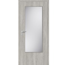 Ușă de interior cu inserție dreptunghiulară de sticlă și mâner