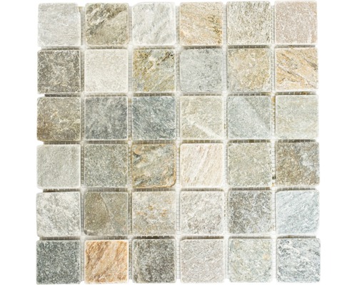 Mozaic cuarțit XQM 001M bej-gri 30,5x32,5 cm Placă de mozaic din piatră naturală