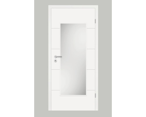 Foaie de ușă Pertura Perla 05 albă 73,5x198,5 cm dreapta LA-HD (Nu include sticla)