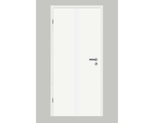Foaie de ușă Pertura Perla 11 albă 86,0x198,5 cm stânga