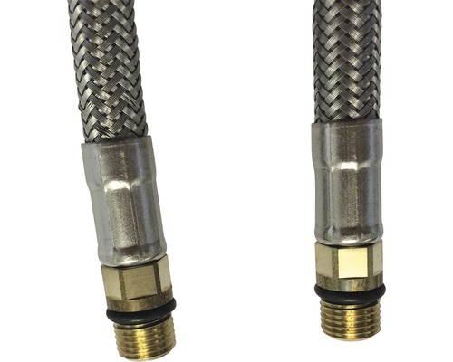 Furtun flexibil blindat cu împletitură metalică și racord filetat