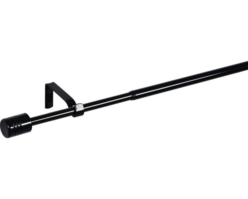 Bară metalică pentru perdele cu suport și capăt