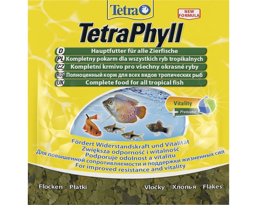 Hrană pentru pești, fulgi, Tetra Phyll plic, 12 g