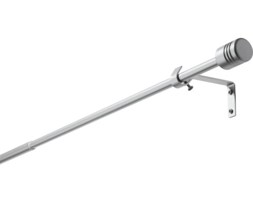 Galerie perdea cilindru argintie Ø 16 mm extensibilă 200-300 cm Bară de perdea extensibilă cu suport