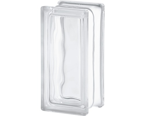 Cărămidă din sticlă SEVES GLASSBLOCK nor albă 19x9x8 cm, jumătate de dimensiune