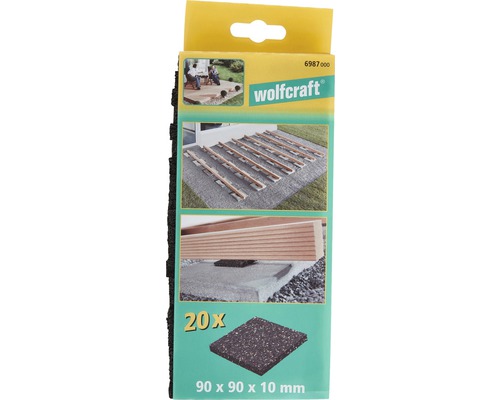 Wolfcraft suporturi terasă set de 20 bucăți, 90 x 90 x 10 mm