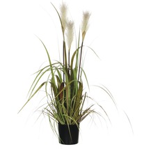 Planta artificială, Stipa, 81 cm, albă-thumb-1