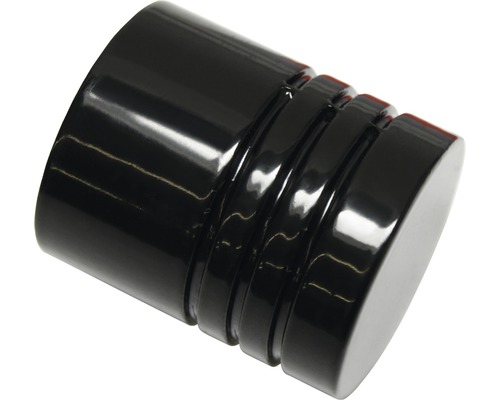 Capăt Chicago cilindru negru Ø 20 mm, set 2 buc.