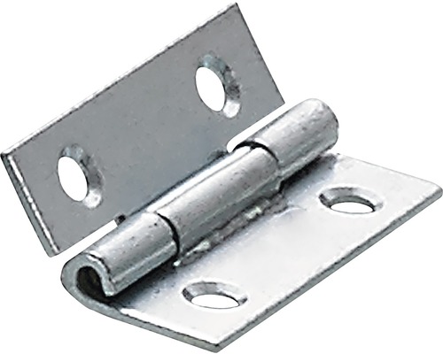 Balama fixă Hettich 19x30 mm, oțel zincat, pachet 20 bucăți Balamală metalică cu găuri pentru șuruburi de fixare