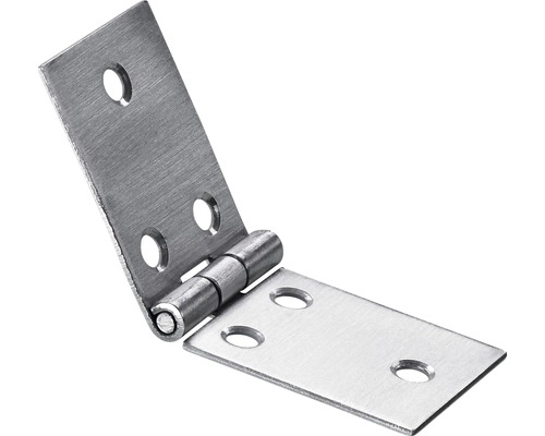 Balama fixă Hettich 80x30 mm, oțel inoxidabil, pachet 10 bucăți Balama metalică cu găuri de fixare