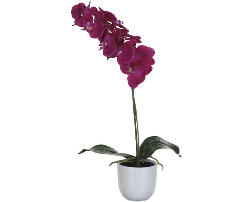 Floare artificială, orhidee, 60 cm, violet